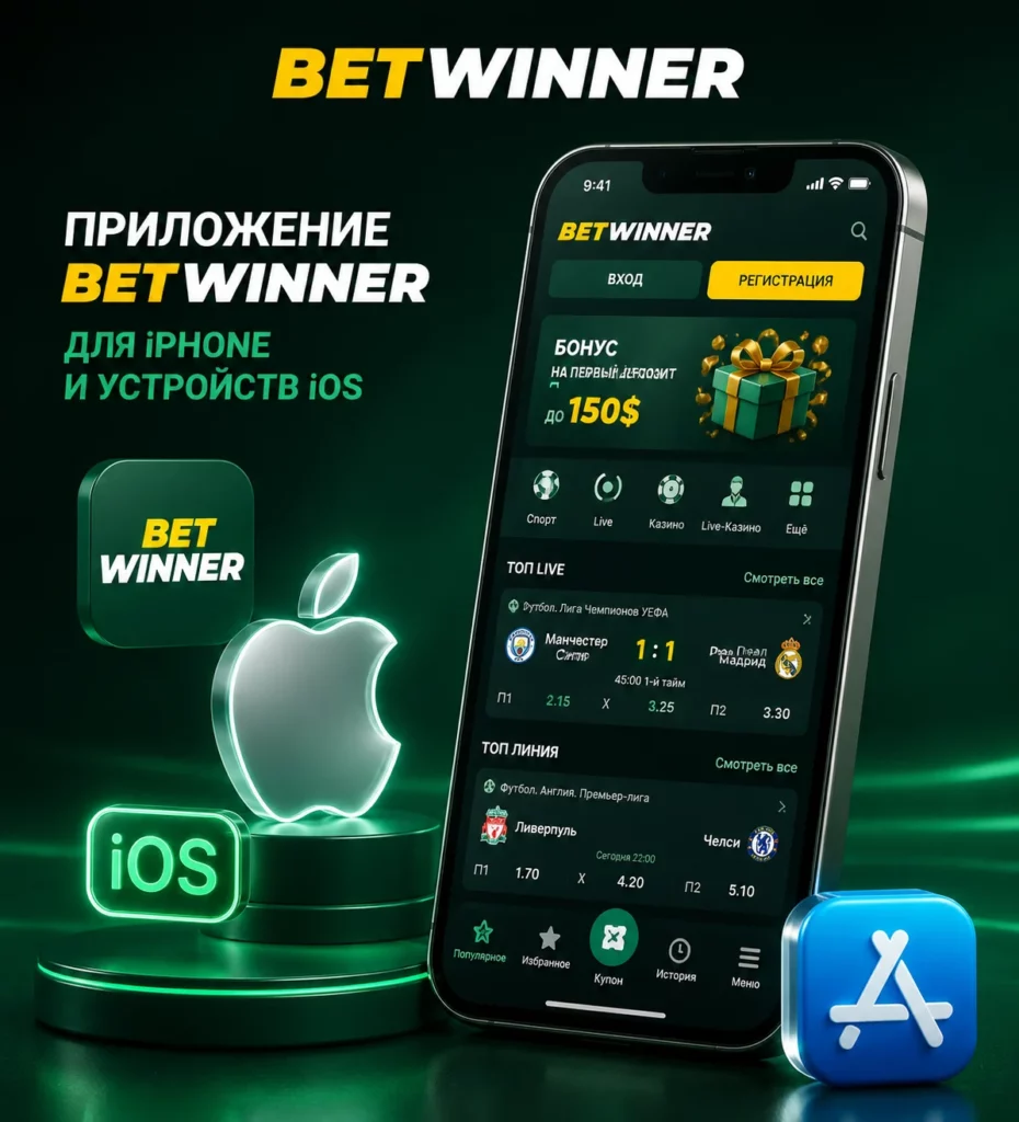 Приложение Betwinner для iPhone и устройств iOS